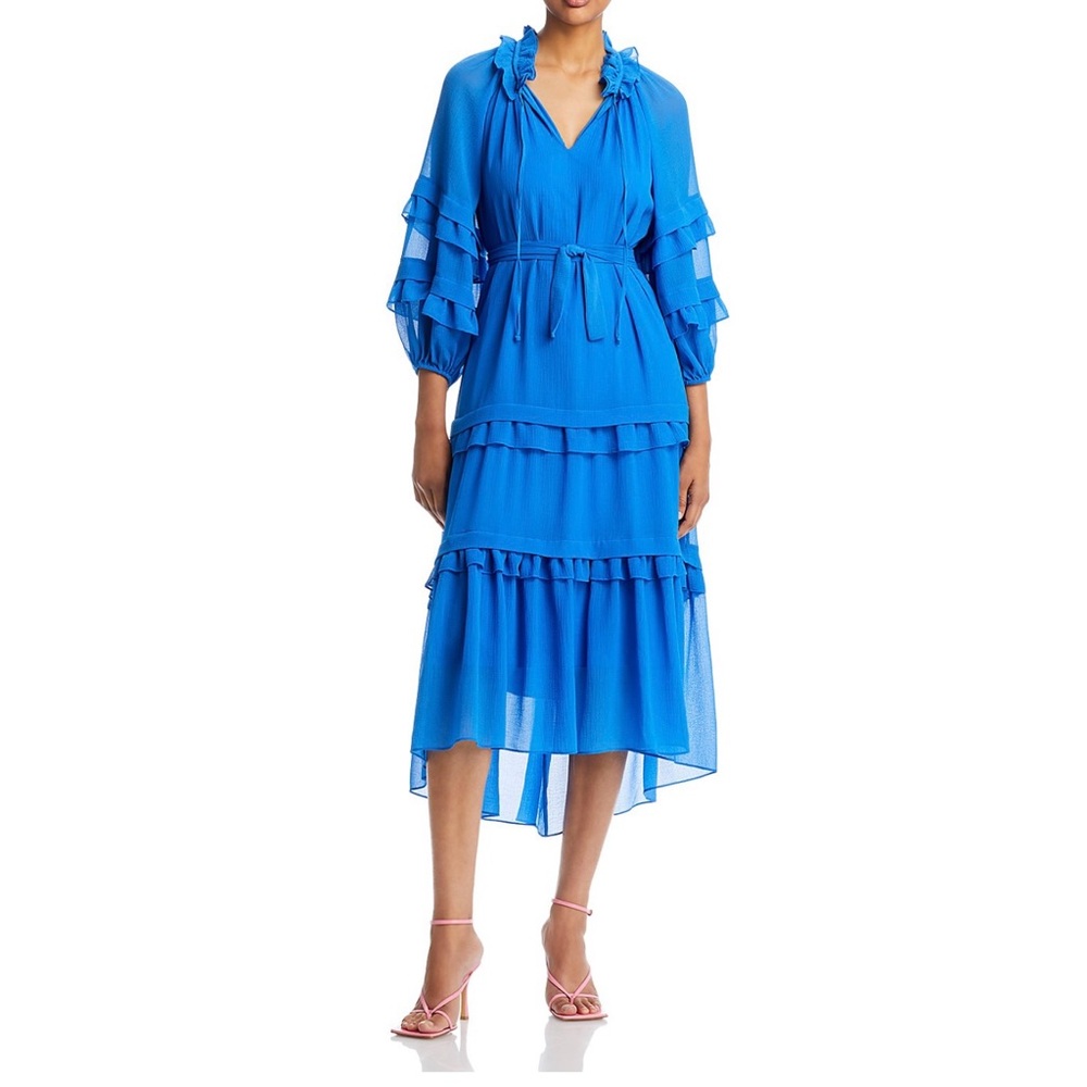 Kobi Halperin Vibrant Blue High-Low Dress